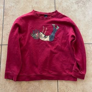 Marked Keys “falling Marked boy” handpainted sweater